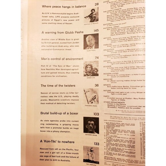 Vtg Magazine Advertising Life Boxing Cars Twisters Prehistoric Life Centerfold - Picture 2 of 12